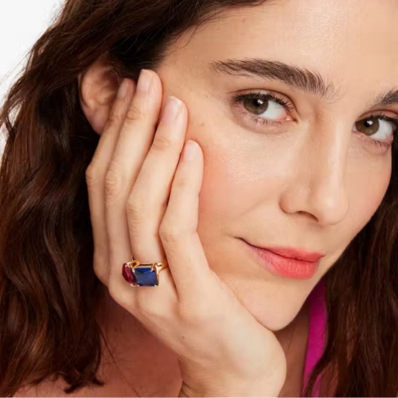 Kate Spade Crystal Statement Ring Sz. 6 - Picture 4 of 6